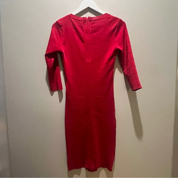2/$50 Kardashian Kollection Red Knit Bodycon Dress XS NEW NWT - Picture 7 of 8